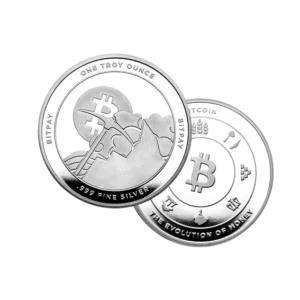 BITPAY Bitcoin 1 once argent