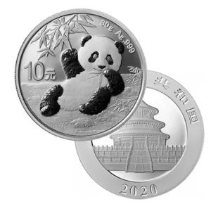 piece argent panda 30g chine
