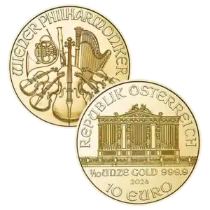Pièce Or 1/10 once Philharmonique