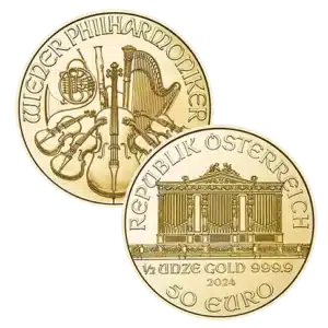 Pièce Or 1/2 once Philharmonique