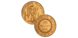 pièce d'or Napoléon 20 Francs génie debout