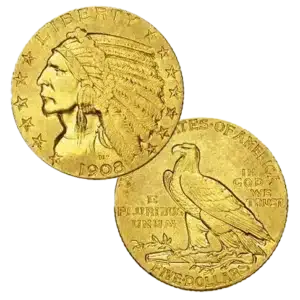 Pièce Or 5 Dollars Tête Indien