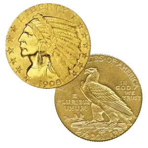 Pièce Or 2,5 Dollars Tête Indien